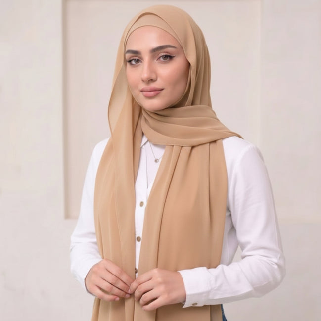 Pre-Sewn Attached Magnet Hijab-