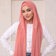 Pre-Sewn Attached Magnet Hijab-
