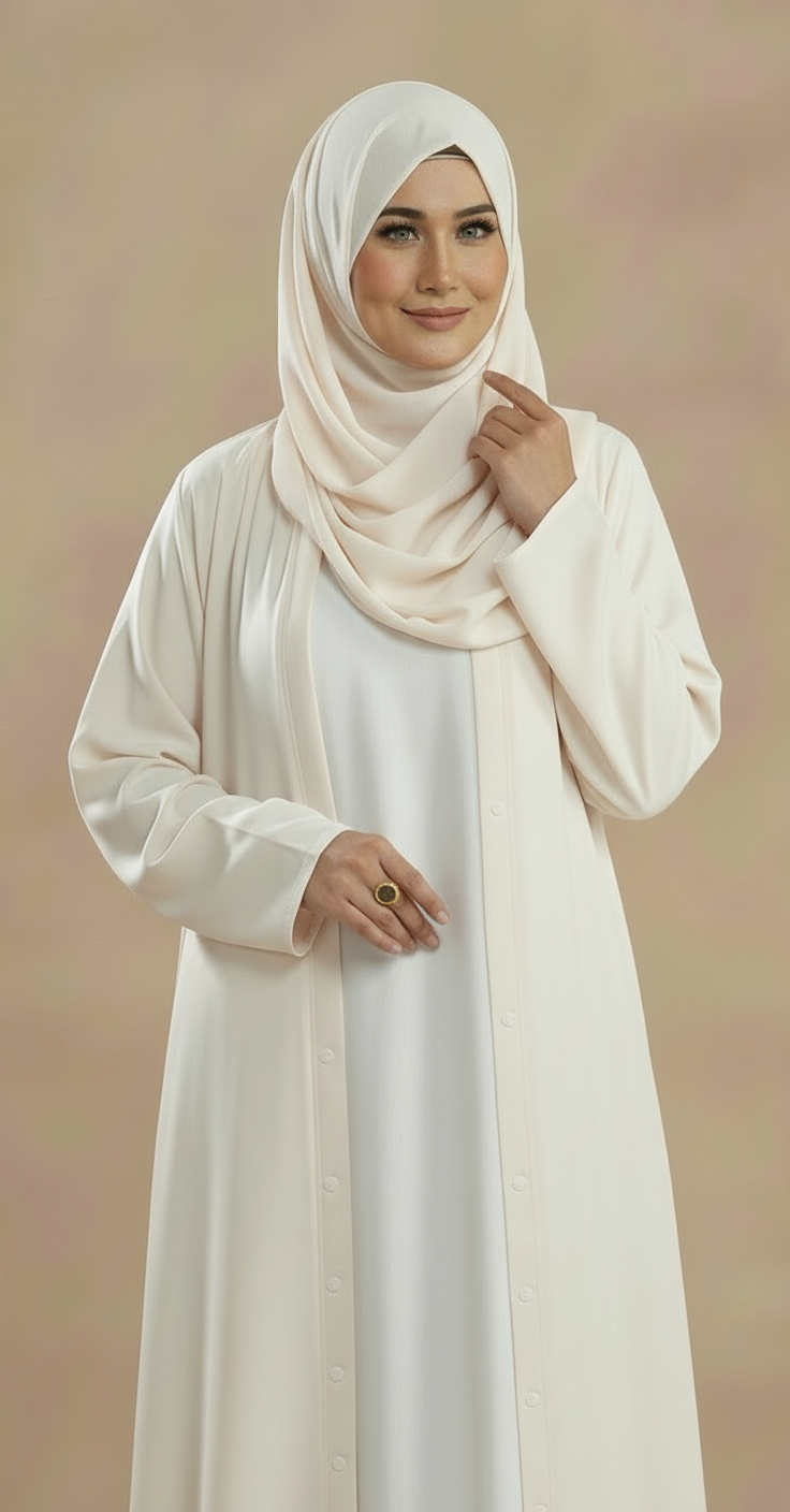 Zoriya (Off White) Abaya Free Shipping
