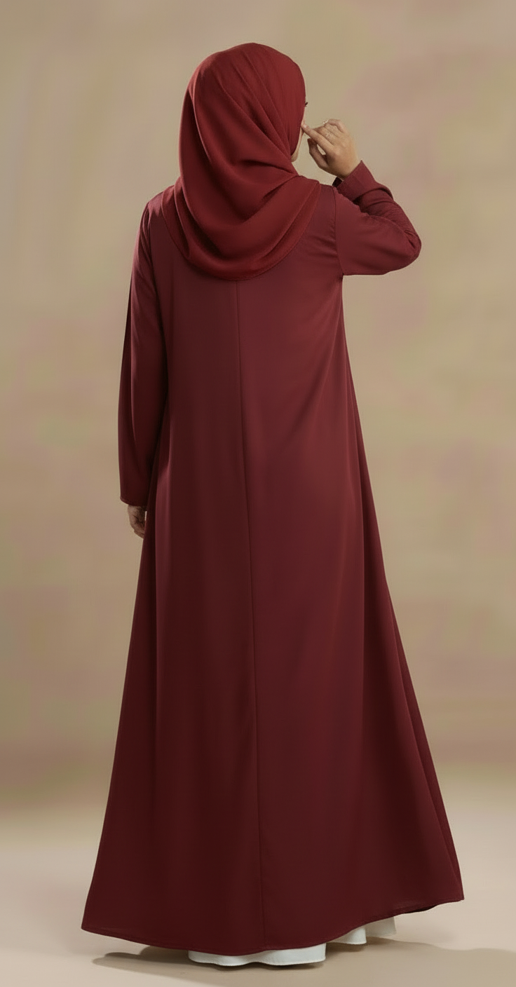 Zoriya (Maroon) Abaya Free Shipping