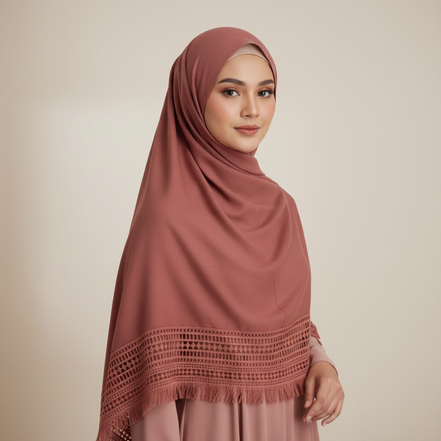Pumpkin Lace Hijab