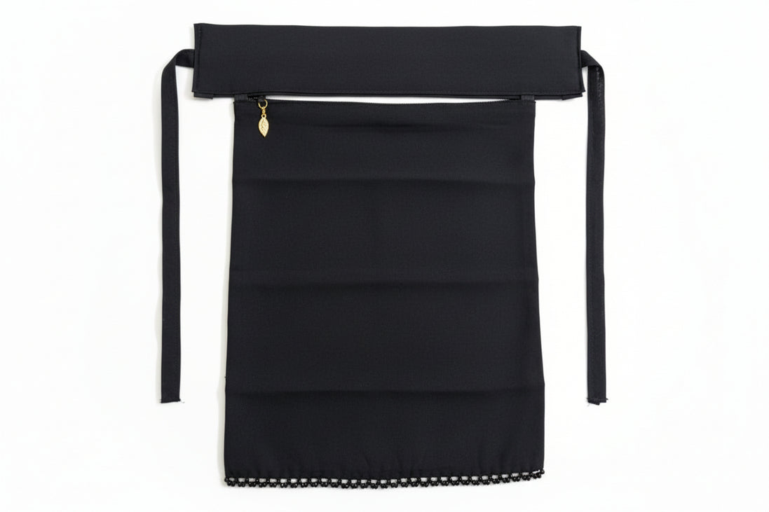 Black Saudi Niqab( hand work with buckle)