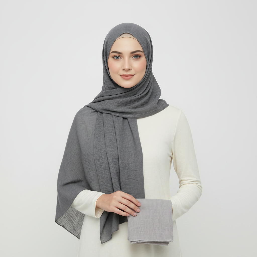 Crimps Hijab - Azure Blue