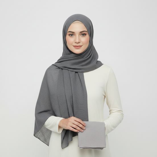 Crimps Hijab - Azure Blue