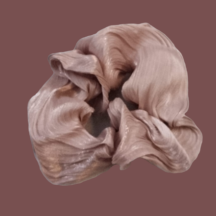 Tea Pink Crinkle  Organza  Scrunchies