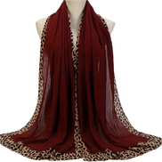 Maroon Pleated Crinkle Hijab