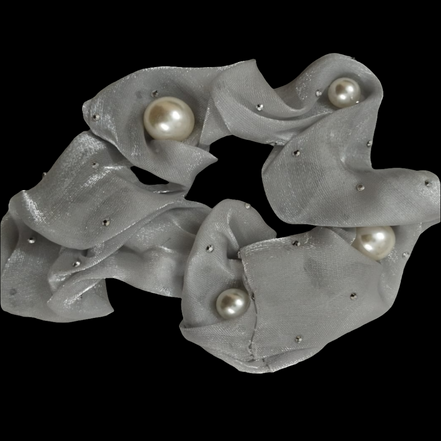Organza Pearls Scrunchies