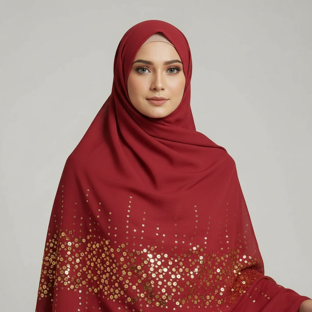 Berry Red Luxury Turkish Sequence