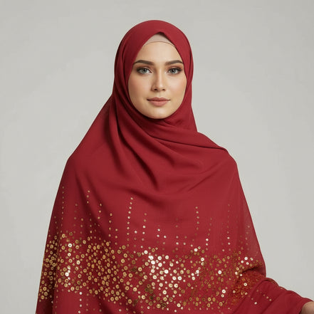 Berry Red Luxury Turkish Sequence