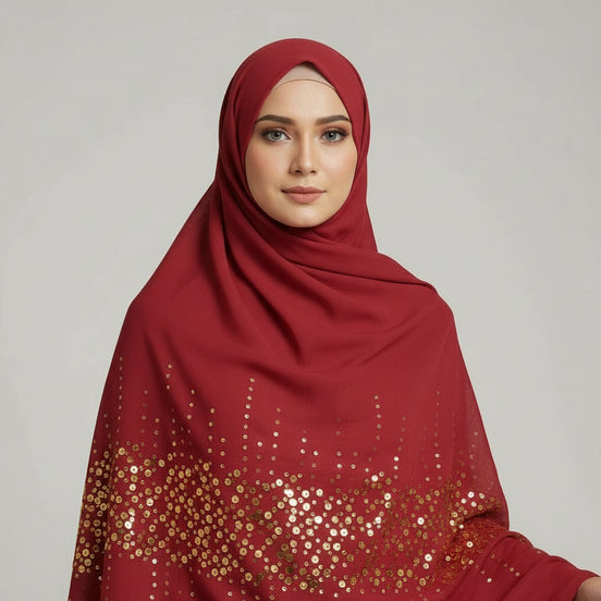 Berry Red Luxury Turkish Sequence