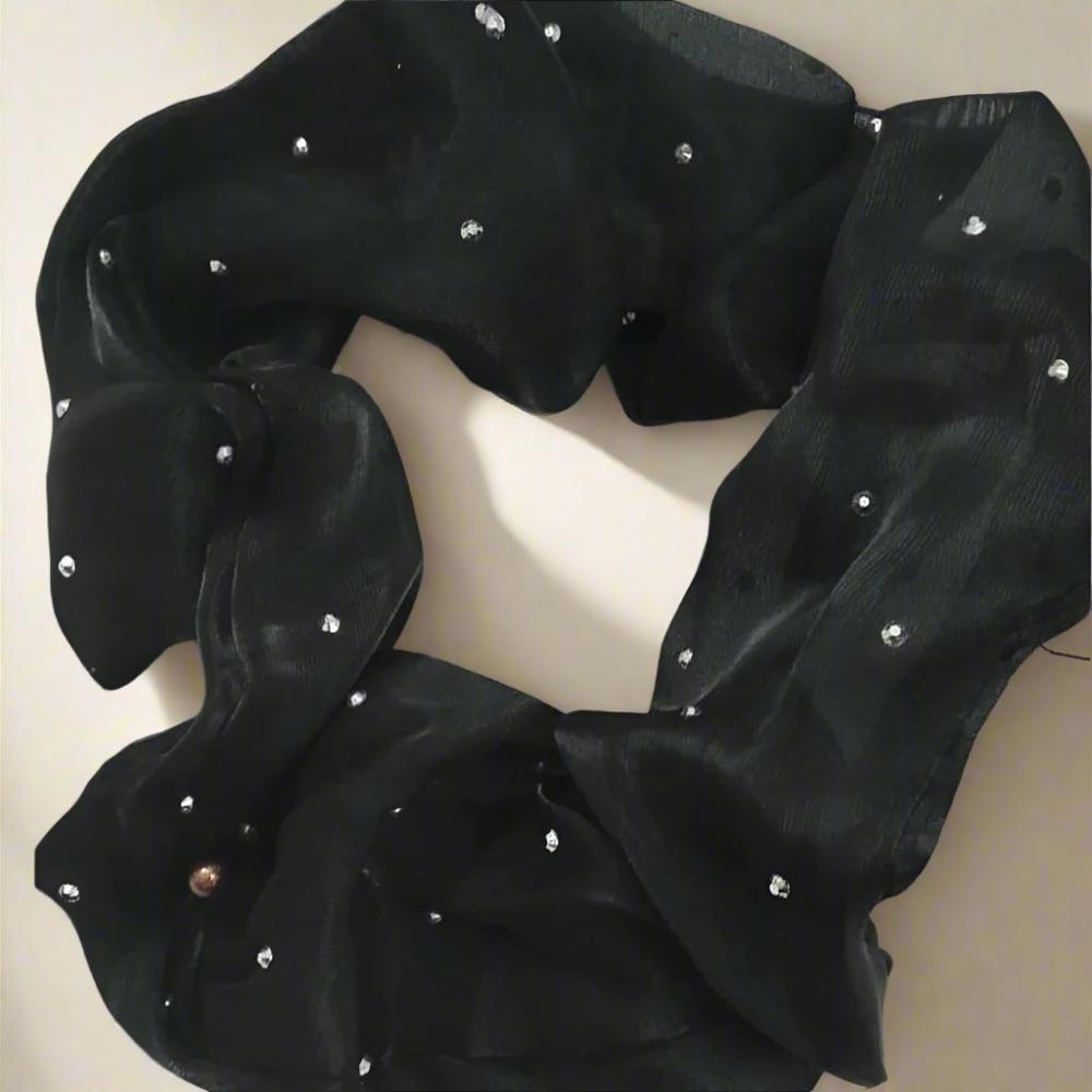 Black  Organza fancy  Scrunchies