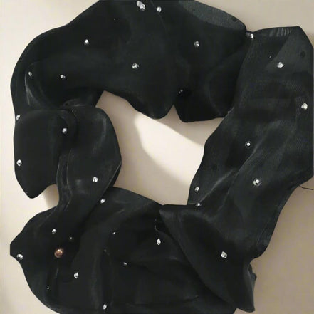 Black  Organza fancy  Scrunchies