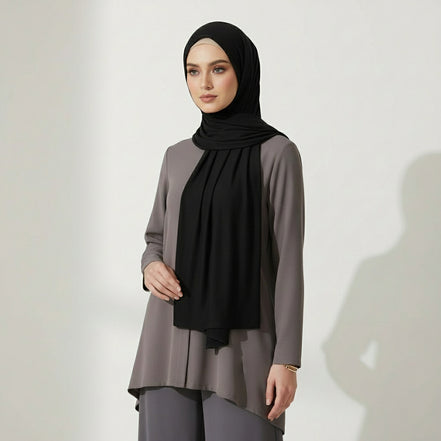 Black Viscose Jersey