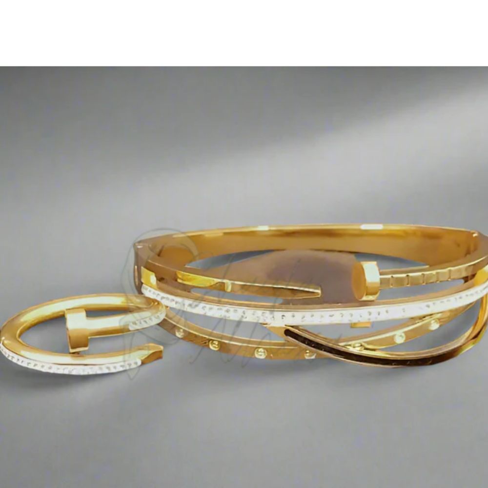 Cartier Nail Ring &  Cuff Bracelet(2 pc)