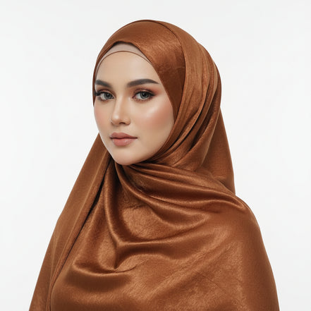 Copper Velvet Silk Hijab