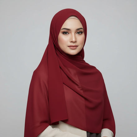 Crimson Georgette Chiffon
