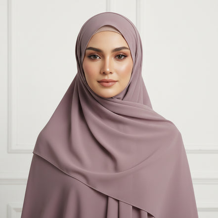 Dusty Lilac Georgette Chiffon