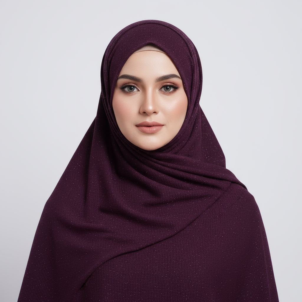 Maroon Moonlight Jersey Hijab