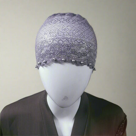 Grey Fancy Net Cap