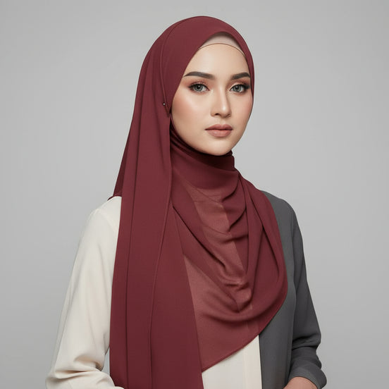 Mahogany Georgette Chiffon