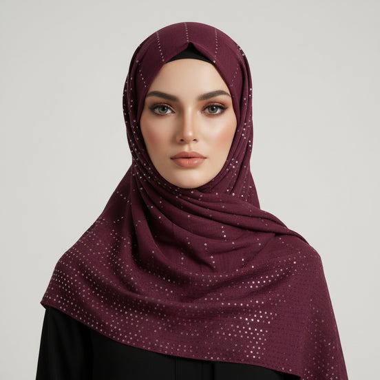 Maroon Turkish Sitara Lawn