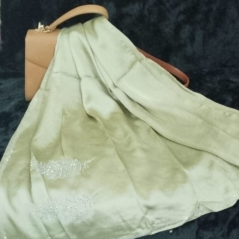 Olive-Leaf Studded Silk
