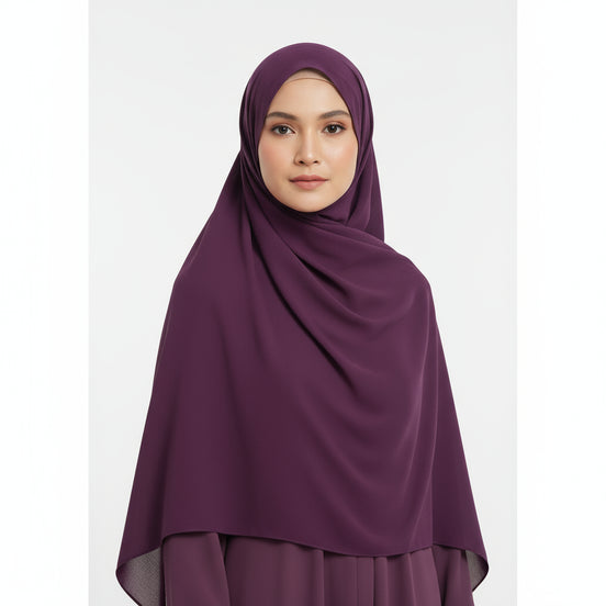 Plum Georgette Chiffon