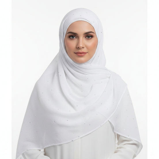 White Doriya Sitara Lawn
