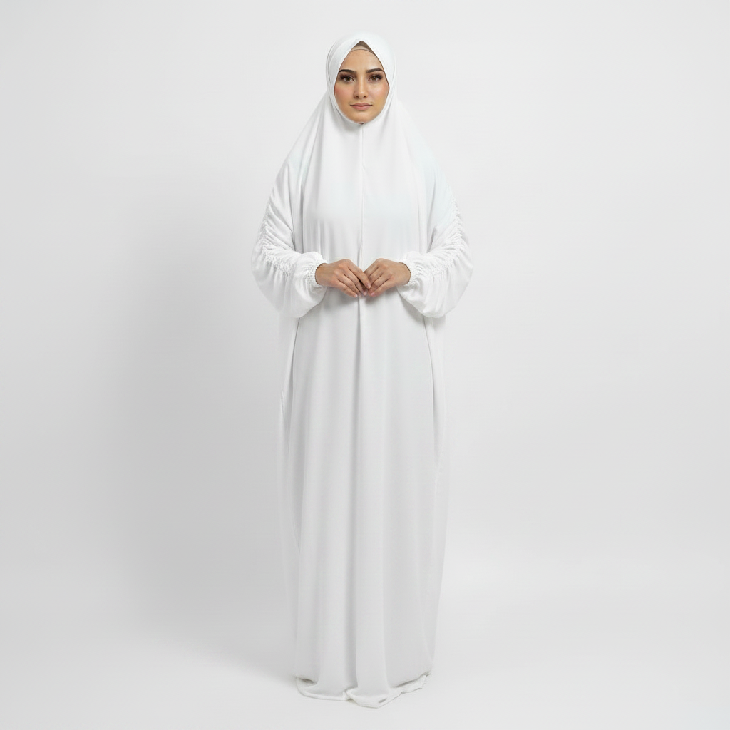White Namaz Chaddar (with sleeves)