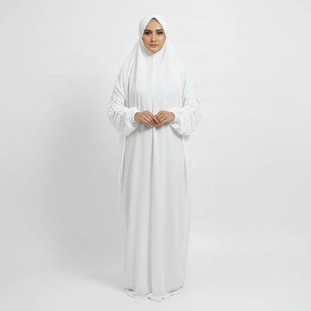 White Namaz Chaddar (with sleeves)