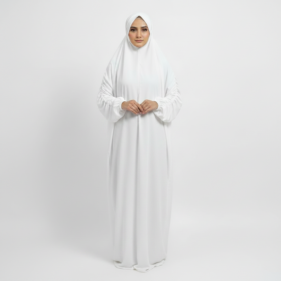 White Namaz Chaddar (with sleeves)