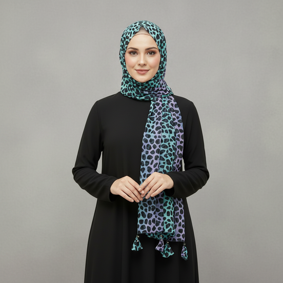 Blooms  Printed Chiffon with tassel