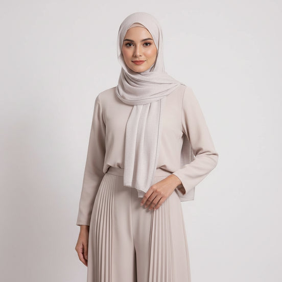 White Linen Golden Zari
