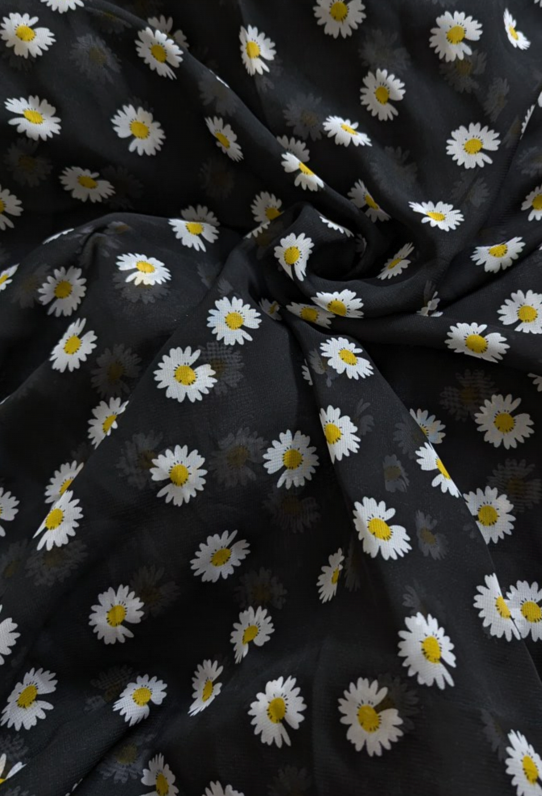 Black  Printed Chiffon