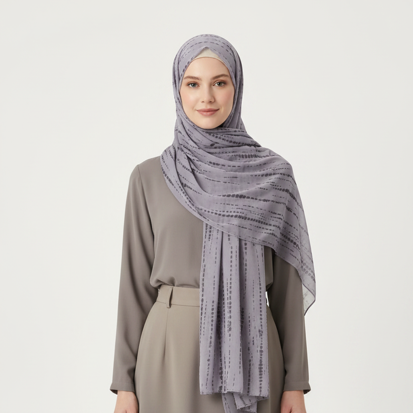 Tie-Dye Chiffon Hijab
