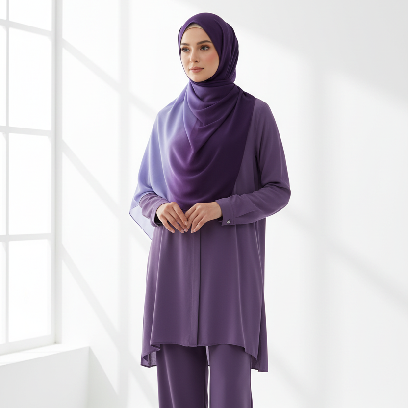 Ombre Georgette Chiffon