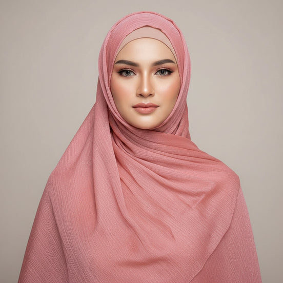 Flamingo Metalic Chiffon