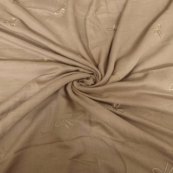 Beige Embroidery Lawn hijab