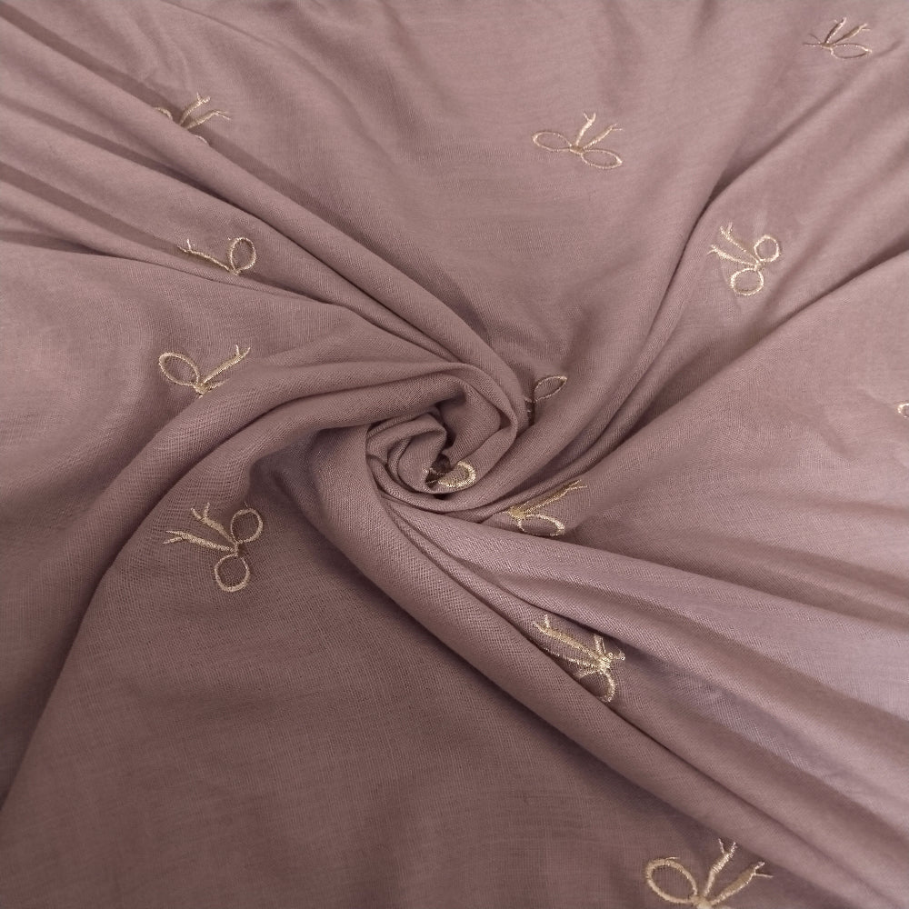Lavender Embroidery Lawn hijab