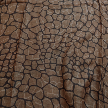Brown  Modal Printed Lawn