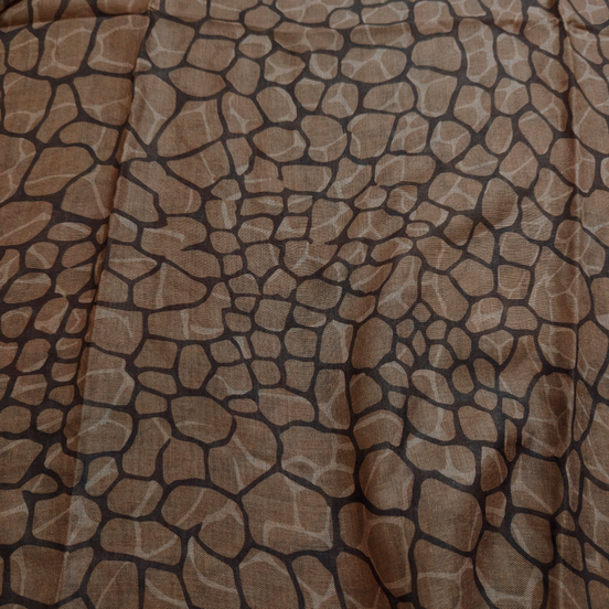Brown  Modal Printed Lawn
