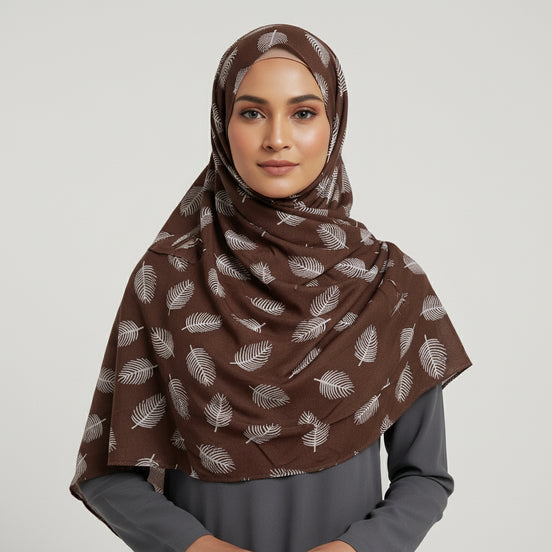 Brown Embossed Lawn