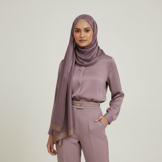 Lavender Luxe Festive Hijab