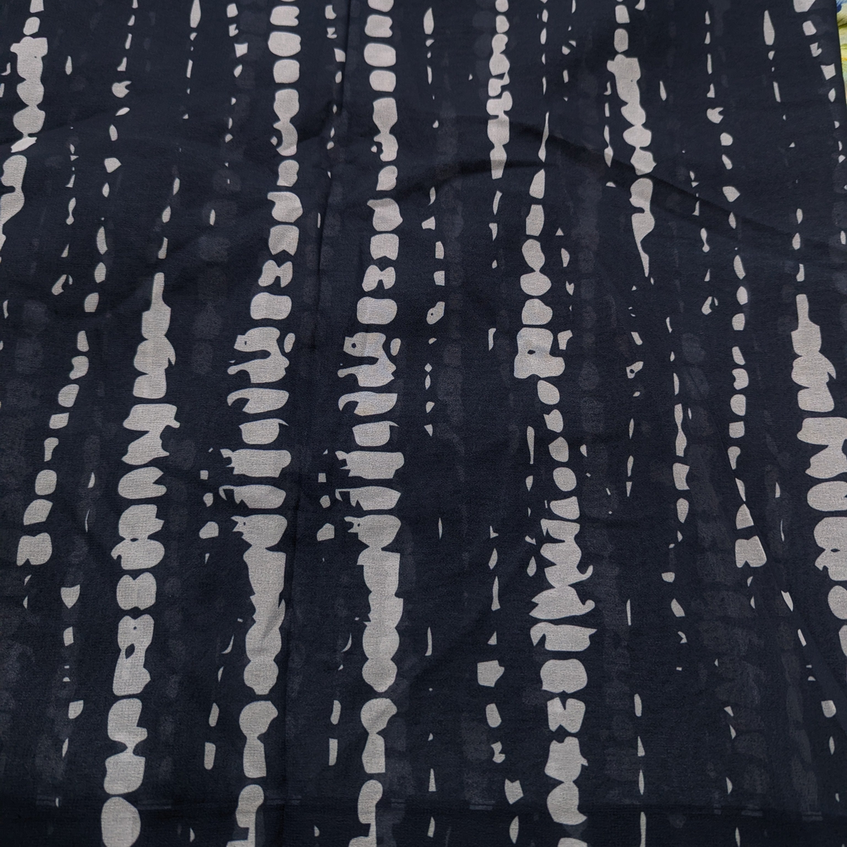 Black Tie-Dye Chiffon Hijab