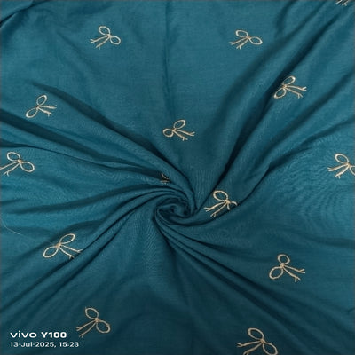 Pine green Embroidery Lawn hijab