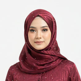 Maroon Modal Self Satin Silk (Silver Stone)