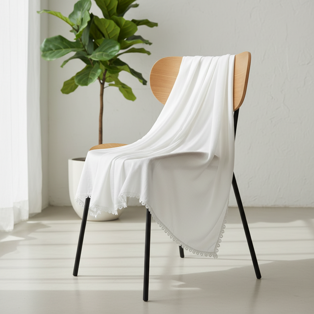 White Modal Luxe Turkish Hijab