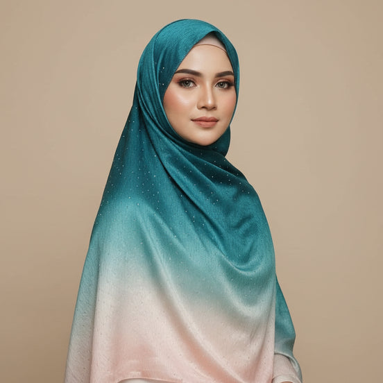 Sea Blue Ombre Silk Stone