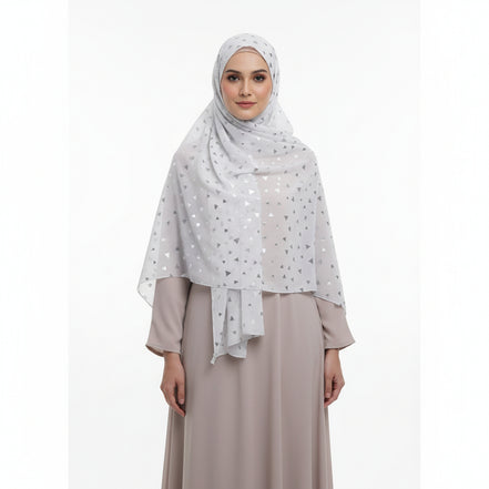 White Chiffon silver foil
