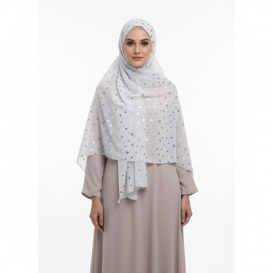 White Chiffon silver foil